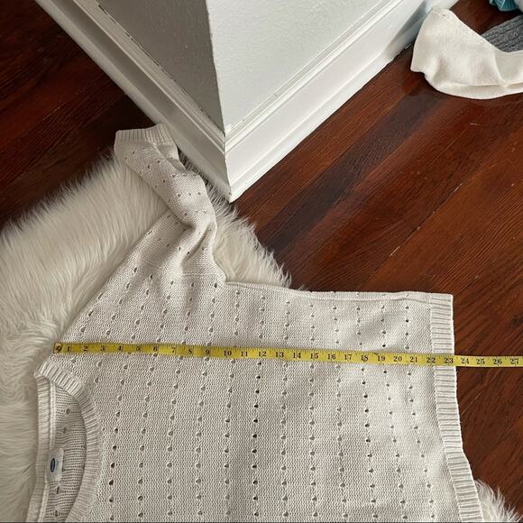 Old Navy White Cream Open Knit Sweater - Picture 5 of 5